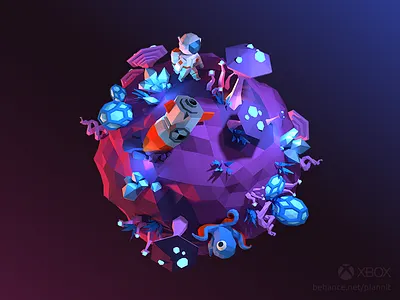 Xbox clubs image clubs faceted low poly microsoft planet tiny world xbox