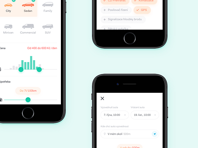 HappyGo – Search Filters car sharing design iphone mobile search filter ui ux website