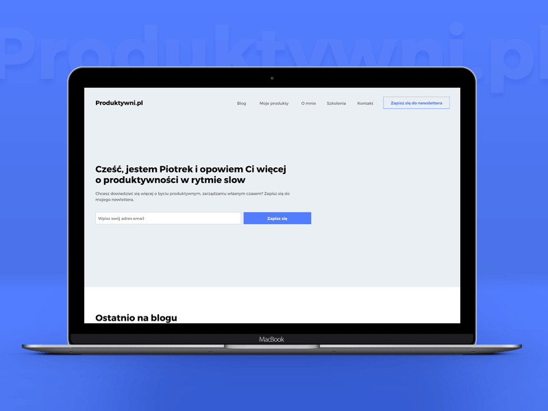 Produktywni.pl - Wireframe gif landing page mockup rwd uxpin web website wireframe www
