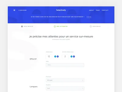 Selectively Form clean form layout minimal page signup ui ux web website