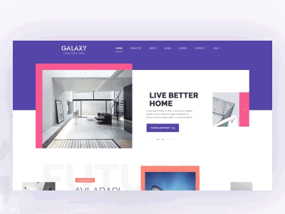 Landing Page architecture buildings design interface landing layout page property typography ui ux web
