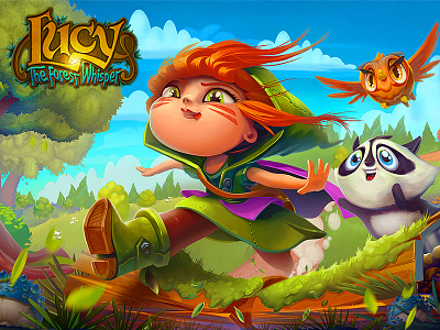 Lucy / The Forest Whisper art cartoon character game girl illustration mobile screen splash