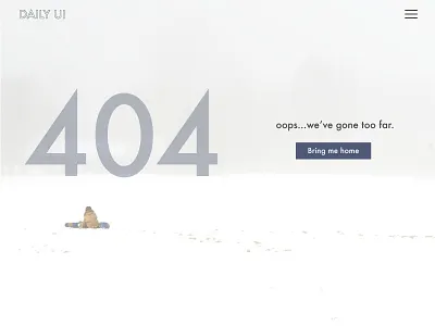 404 Page - Daily UI Challenge: 008 404 debut design illustration illustrator photoshop ui ux web