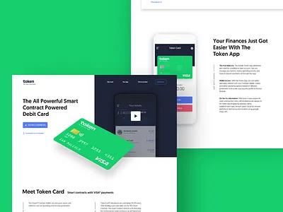 Token Website app dev landing page ui website