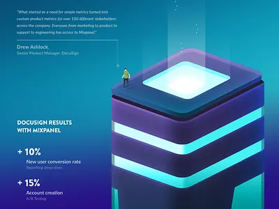 Purple Tower Illustration building future glow gradient illustration mixpanel purple tower