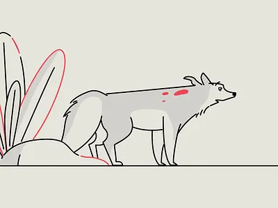 A Woman and Her Dog #5 2d color concept design dog illustration lines prehistoric style frame