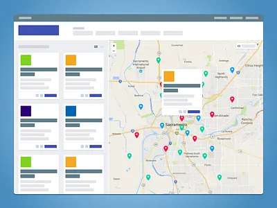 Map Blockframe blockframe map material design ui ux