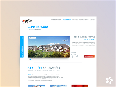 Aegefim Home page clean concept desktop home page realty website