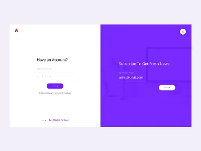 Artist UI Kit - Log In page #1 account forms input log in page password ui ux
