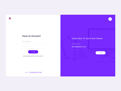 Artist UI Kit - Log In page #1 account forms input log in page password ui ux