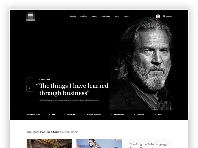 Magazine Concept clean concept home page magazine minimal ui ux web web design website