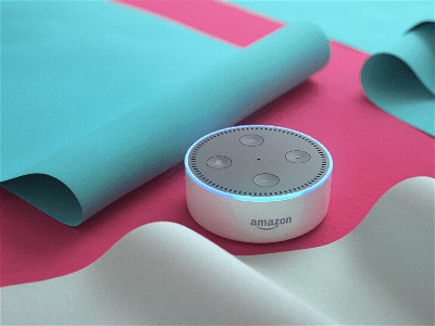 Amazon Echo Dot 3d abstract amazon animated gif c4d cinema 4d device dot gif octane render