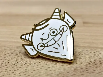 Cheeky Devil Enamel Pin badge cheeky devil enamel evil illustration lapel metal pin smile wink