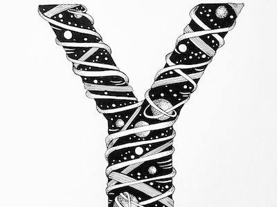 Letter Y design hand drawing hand lettering illustration ink lettering space type typography