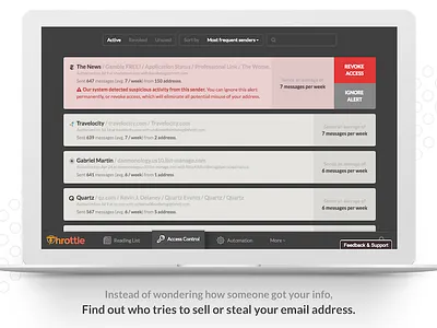 Throttle Promo clay interface mockups throttle