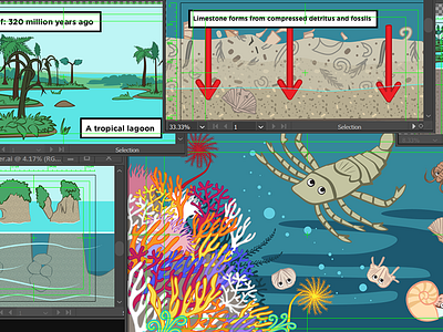 Illustrations for a Geology Animation after effects animation cartoon educational geology illustration illustrator vector