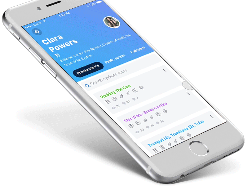 Preview card on Profile card design expend gif profile ui ux animated