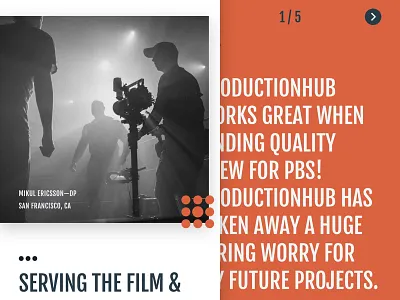 ProductionHUB Homepage - Mobile cyber fjalla one ios edge libre franklin material design sketch source sans pro tab ux website