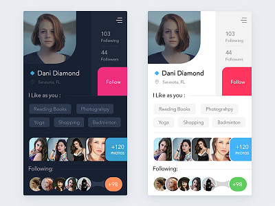 Profile app colurful creation creationz design interface ios7 master profile