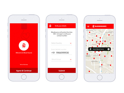 Blood Source application design blood donation mobile app mobile design ui ux visual design