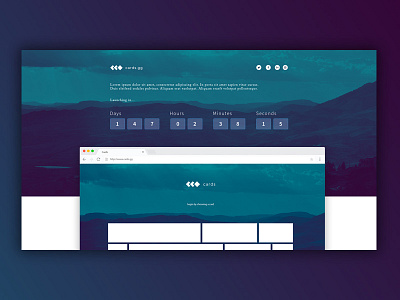 Cards.gg Web Countdown Design countdown design landing minimal page web