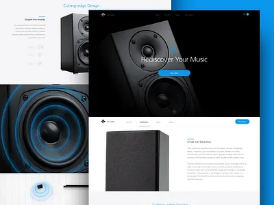 Website Concept cta ecommerce electronics landing page layout page shopping cart speaker web web layout web page website