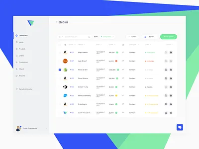Orders List dashboard ecommerce marketplace orders