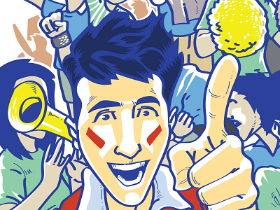 Cheering Fans cheer fans fun illustration sketching