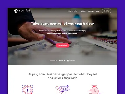 Crediful brand insurance interface design ui ux