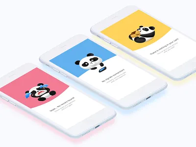 Panda empty state illustrations animal animals clean empty state error illustrations panda ui ui design