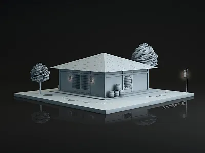 Little home 3d c4d cg cgi cinema 4d concept design house model