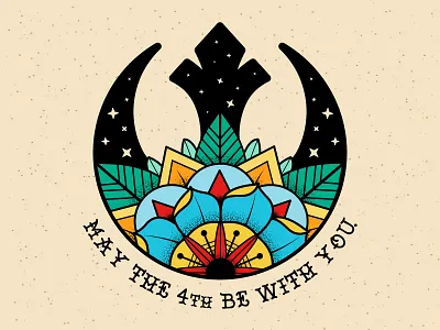 May the 4th Be with You just for fun simple design star wars tattoo