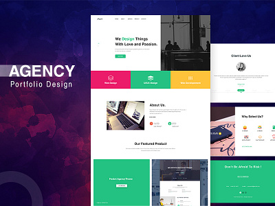 Portfolio Agency Template agency creative design minimaldesign portfolio template ui ux webdesign