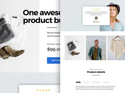 Free Layout template for Elementor Page builder clean elementor fashion landing page product shop theme wordpress