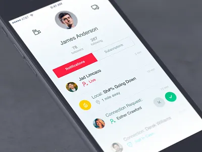 Video App Profile Screen app design ios profile video