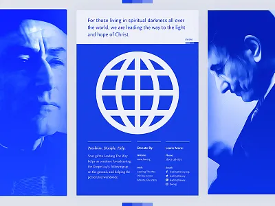 Leading The Way - 2017 Brochure Sneak blue brochure grid layout oil panels print retro typography