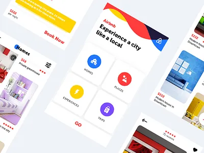 Airbnb - #Redesign 1/15 airbnb app booking hotel ios landing screen travel