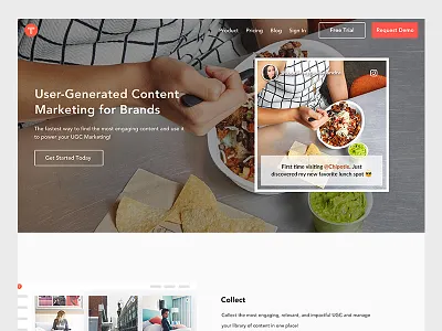 Product Page homepage marketing product product page social post startup ugc user generated content web web design webpage