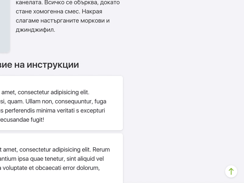"Scroll to top" component animation component css front end icon interaction motion scroll svg web