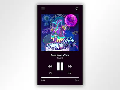 Daily UI 009 - Music player 009 daily music player savant ui