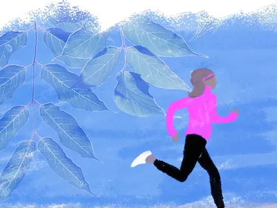 Morning Run in Colorado adventure colorado illustration mountains runner running