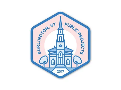 Burlington, VT Sticker badge bonds church street city finance municipal bonds sticker vermont