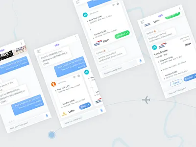 Flight Booking - Crive Bot ai android app book bot bubble chat flight ios reservation seat ticket