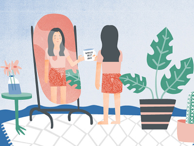 Being the Best Boss boss illustration self portrait simplepractice texture vector