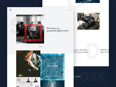 Homepage Concept clean homepage interface landing page layout ui ux web website