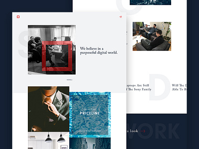 Homepage Concept clean homepage interface landing page layout ui ux web website