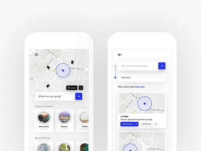 Transit β Bus Booking App app bus clean design interface ios minimal mobile modern ui ux