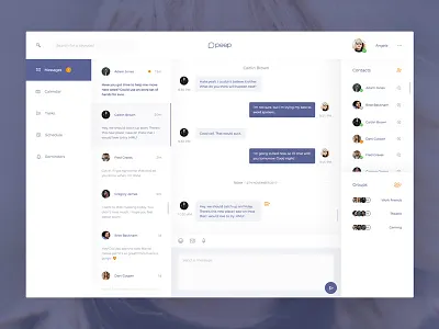 Hey Peeps dailyui messaging peep planning