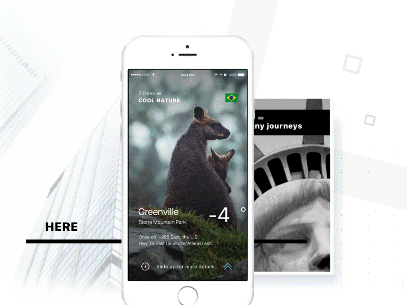 Dual card controller app card chat comment concept dialogue map navigation social travel ui ux