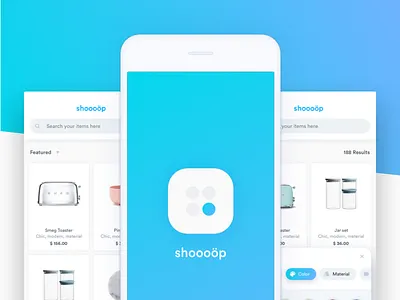 Shoooöp - Mobile search exploration app cards ecommerce mobile search shop store ui ux